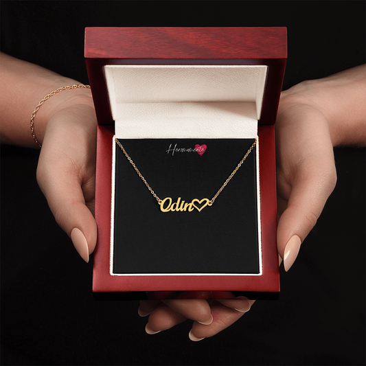 Namenshalskette mit Herz