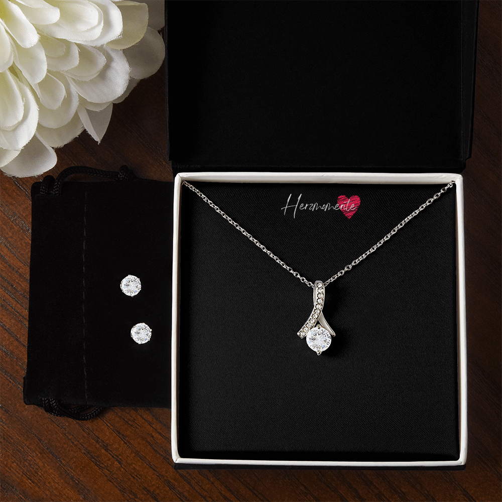 Glanzmoment Halskette mit Kubik-Zirkonia Ohrring