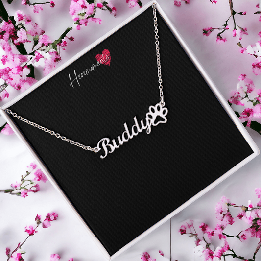 Namenskette mit Pfotenabdruck