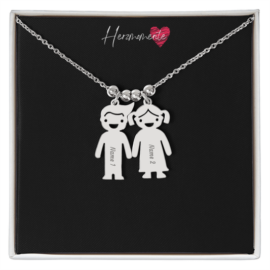 Kinderanhänger-Halskette mit Gravur