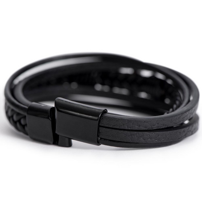 Herren Kreuz Lederarmband