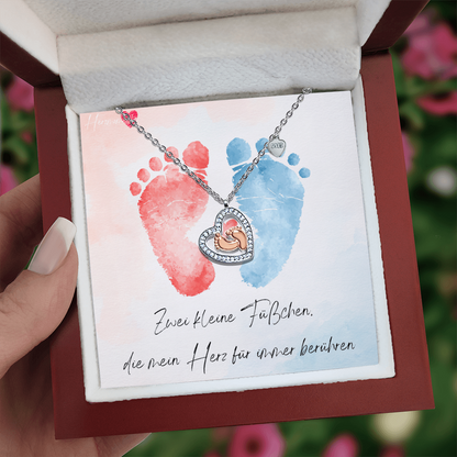 Babyfuß-Herzkette